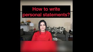 How to write personal statements? طريقة  كتابة بيان شخصي للجامعات الامريكية خطوة بخطوة