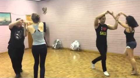 Salsa level 2 hammerlocks demo with George and Ellen