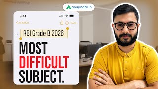 Экзамен RBI Grade B 2026: Какой предмет самый сложный? | Анудж Джиндал screenshot 4
