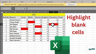 how to highlight blank cells in excel|#exceltutorial