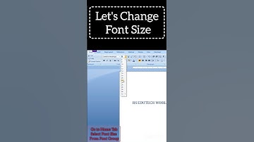 #Font Size... #how to Change font Size in MS Word #hometab Font Group