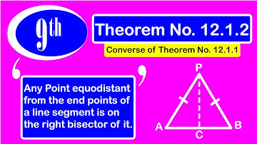 Theorem: Any point on the right bisector of a line segment is equidistant from its end points