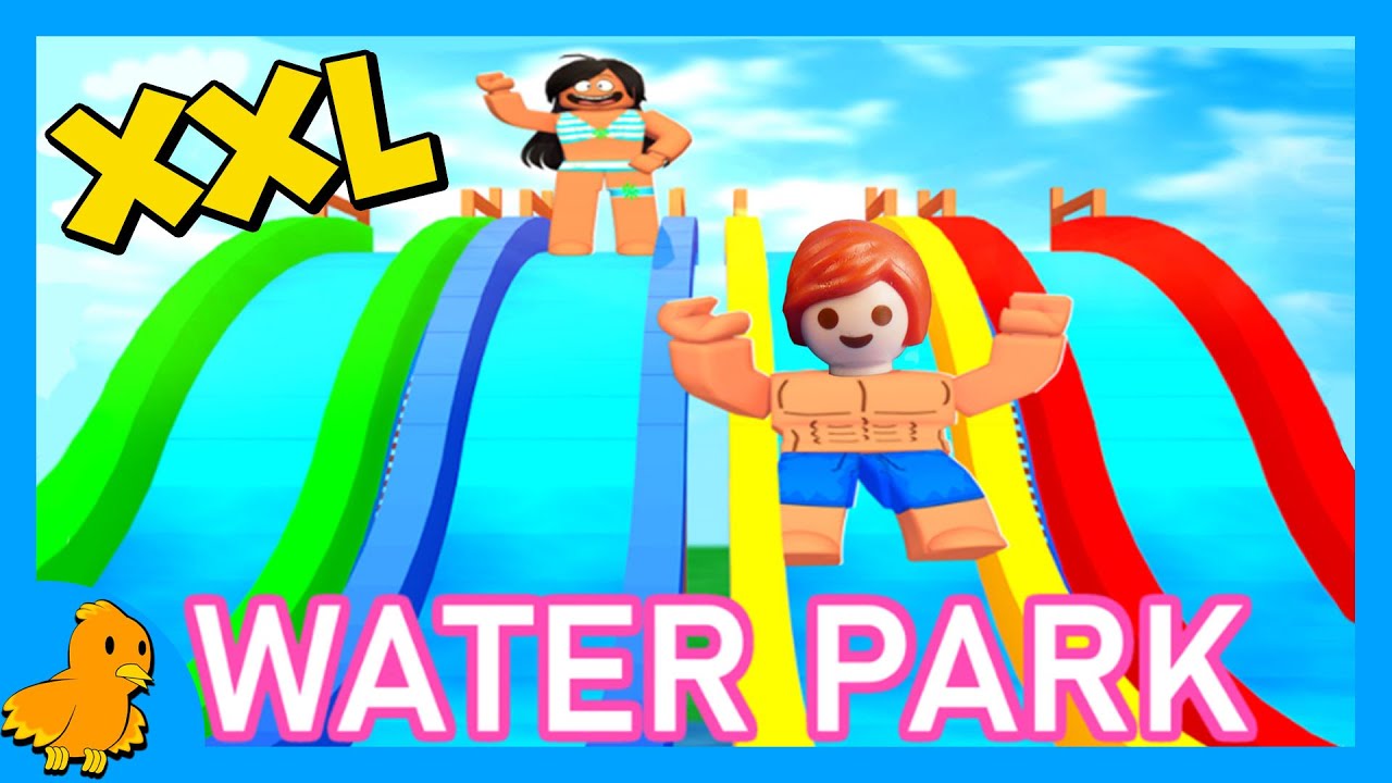 XXL RUTSCHENTEST mit Julian im Roblox Aquapark | Playmobil Familie Vogel