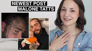 The Newest Post Malone Tattoos | New Face & Body Tattoos
