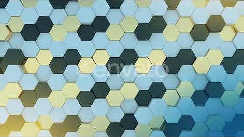 Abstract Hexagon Geometric random waving motion background | Motion Graphics - Videohive template