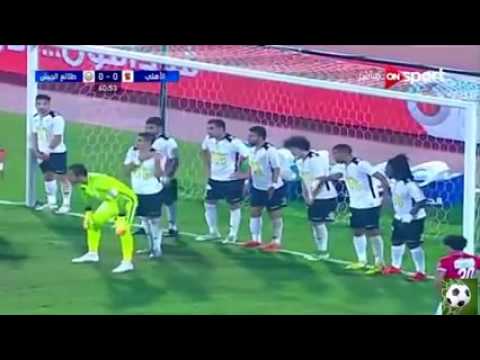 لقطه غريبه في الدوري المصري لاعبى طلائع الجيش يغلقون مرماهم فى ضربة حره للاهلى من داخل منطقة الجزاء