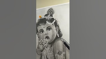 #sketch / draw the kanhaji....shree krishna ji..sabke pyare nand Gopal ji 🙏🏻✨✨🙏🏻🙏🏻😍😍...#art #sketch