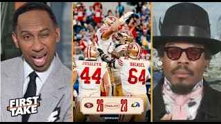 FIRST TAKE | &quot;It&#39;s time we acknowledge Mac Jones&#39; talent!&quot; - Stephen A on 49ers sinks Rams in OT