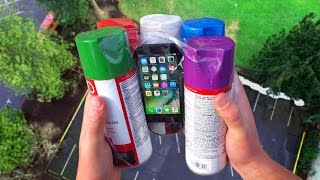 Can Spray Paint Cans Protect iPhone 7 from 100 FT Drop Test?