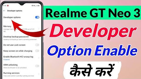 Realme GT Neo 3 me developer options on kaise kare | Realme GT Neo 3 developer options setting
