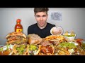 Huge MEXICAN FOOD Mukbang - Al Pastor Burrito, Tacos, Cheesy Mulita, Torta, Carne Asada Fries +