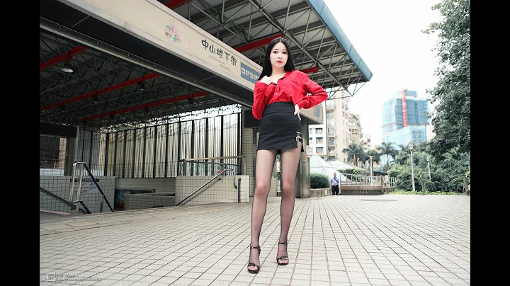 [4K] 紅色襯衫窄裙長腿-喵喵, ブラウススカート, 셔츠 스커트, Shirt and slim skirt - 天天要聞