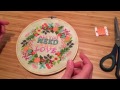 FlossTube Tiny Modernist Tutorial: Finish your Needlework in an Embroidery Hoop