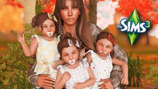 Cozy Family Routine with Triplets + a Newborn 🍂🧺 | The Sims 3