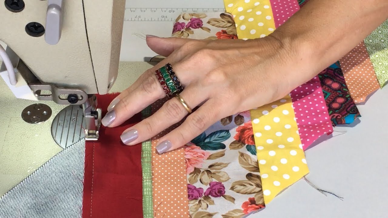 Incrível Tapete de RETALHOS com Sobras de Faixas Muito FÁCIL 😍