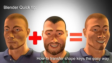 Blender QuickTip: How to transfer Shape keys in Blender the easy way.