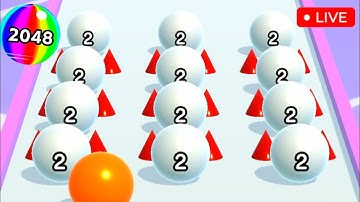Ball Run 2048 Merge Number Live Gameplay Part -343