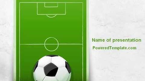 European Football Field PowerPoint Template by PoweredTemplate.com