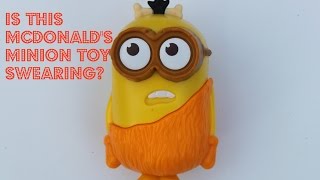 2015 McDonald's Happy Meal Toy #5 Talking Caveman Minion Cursing WTF 
