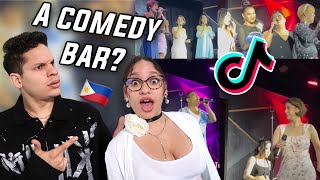 Comedy Bars in the Philippines are DIFFERENT!😂🎤 Latinos react to Comedians singing 'Through the Fire