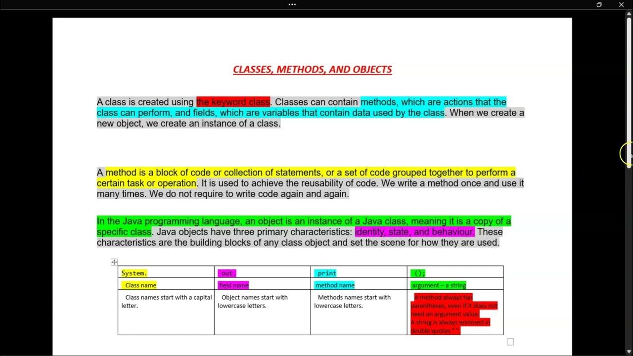 Classes, Methods ,Objects, and Scanner Class (Part 3) - YouTube