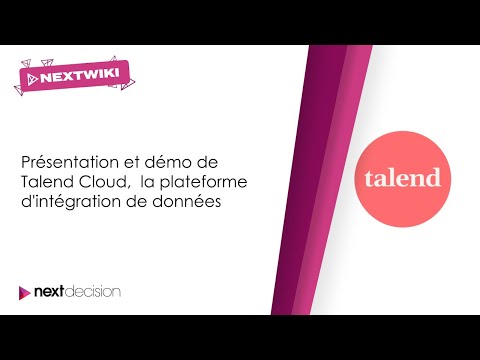 Présentation - démo de Talend Cloud, la plateforme d'intégration de données