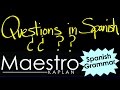 Spanish Question Formation Quiz