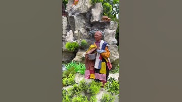 Thầy thích minh tuệ - làm tiểu cảnh hòn non bộ