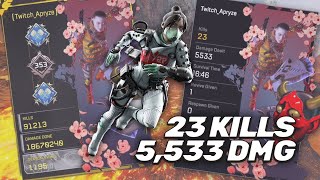 #1 TOTAL KILLS APEX LEGENDS PC | 23 KILLS 5.5K DMG?! | Apryze