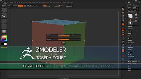 ZBrush ZModeler Curve Actions - Curve Delete