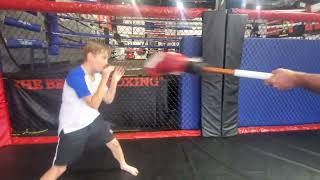 05/10/24 Peyton being chased w/a Broom (Gladiator) Boxing Stick #boxing #boxingkids #boxingtraining