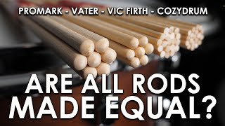 The Ultimate Hot Rods/Rutes Sound Comparison! - Pro Mark vs. Vic Firth vs. Vater vs. CozyDrum