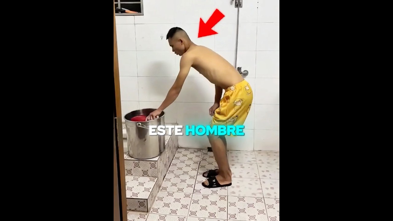 El frío lo llevó a inventar una ducha falsa!