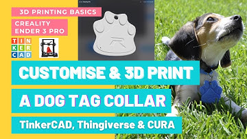 Tinkercad 3D Printing: 3D Printed Dog Tag Collar from Thingiverse (Creality Ender 3 3D Printer)