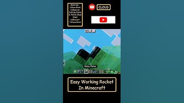 Make Easy Working Rocket In Minecraft 🖤