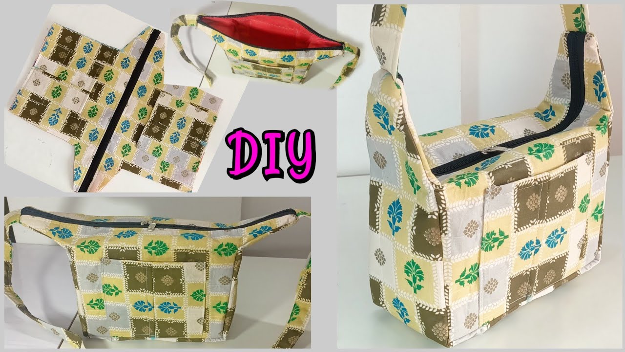 Zero wastage आसान तरीके से बनाएं स्लिंग बेग /new pattern cross body sling bag.easy method said bag