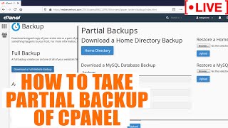 [🔴live] how to take partial backups of your cpanel?