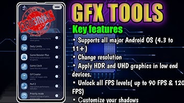 GFX-TOOLS Android & ioS support at ( 1-4 GB RAM DEVICE 11+ )