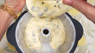 Ein gesunder und billiger Blaubeerkuchen ohne Mehl Nur 10 Minuten Arbeit