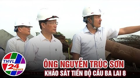 Ông Nguyễn Trúc Sơn khảo sát tiến độ cầu Ba Lai 8