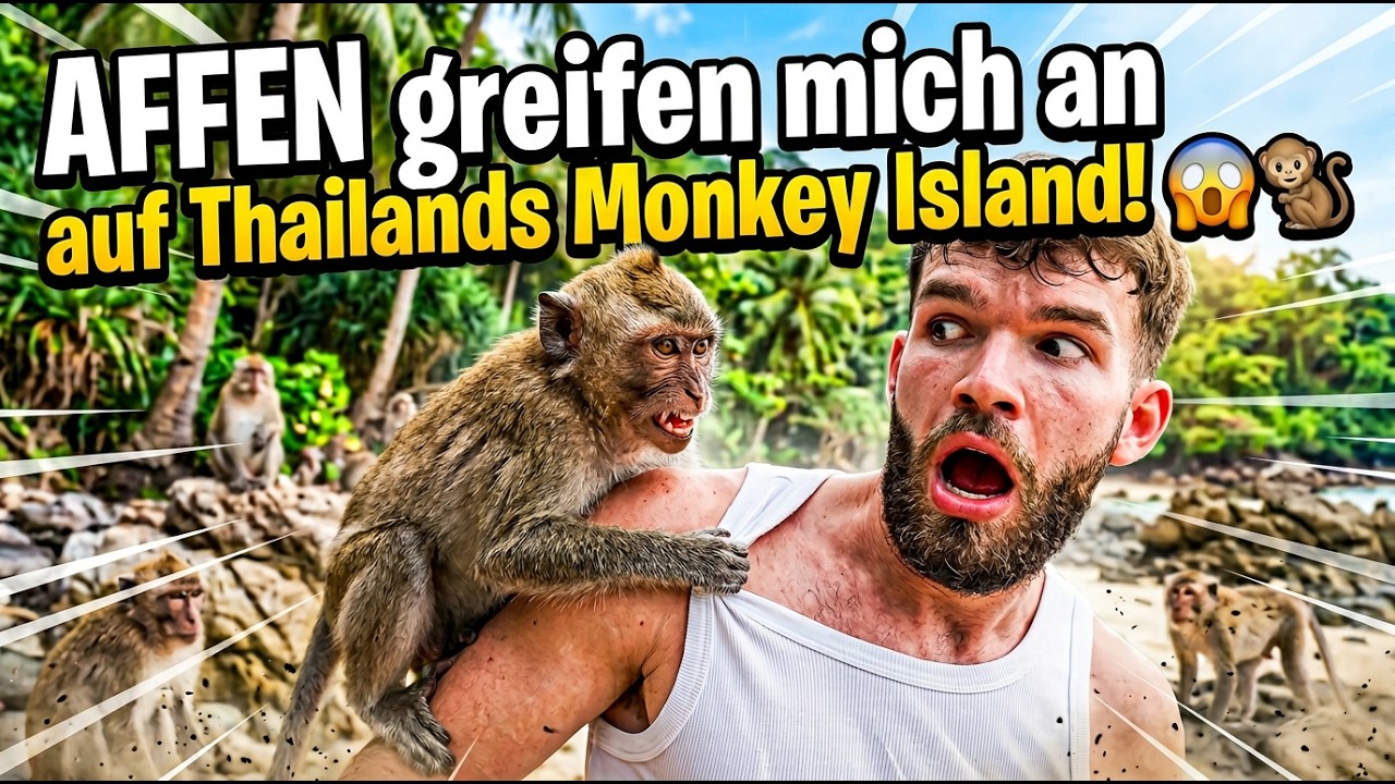 Besuch auf Thailands Affeninsel endet im CHAOS… 🐒😱 | DONI