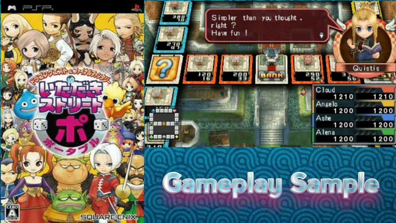 Dragon Quest & Final Fantasy in Itadaki Street Portable (PSP) English  Patched - Gameplay Sample - YouTube