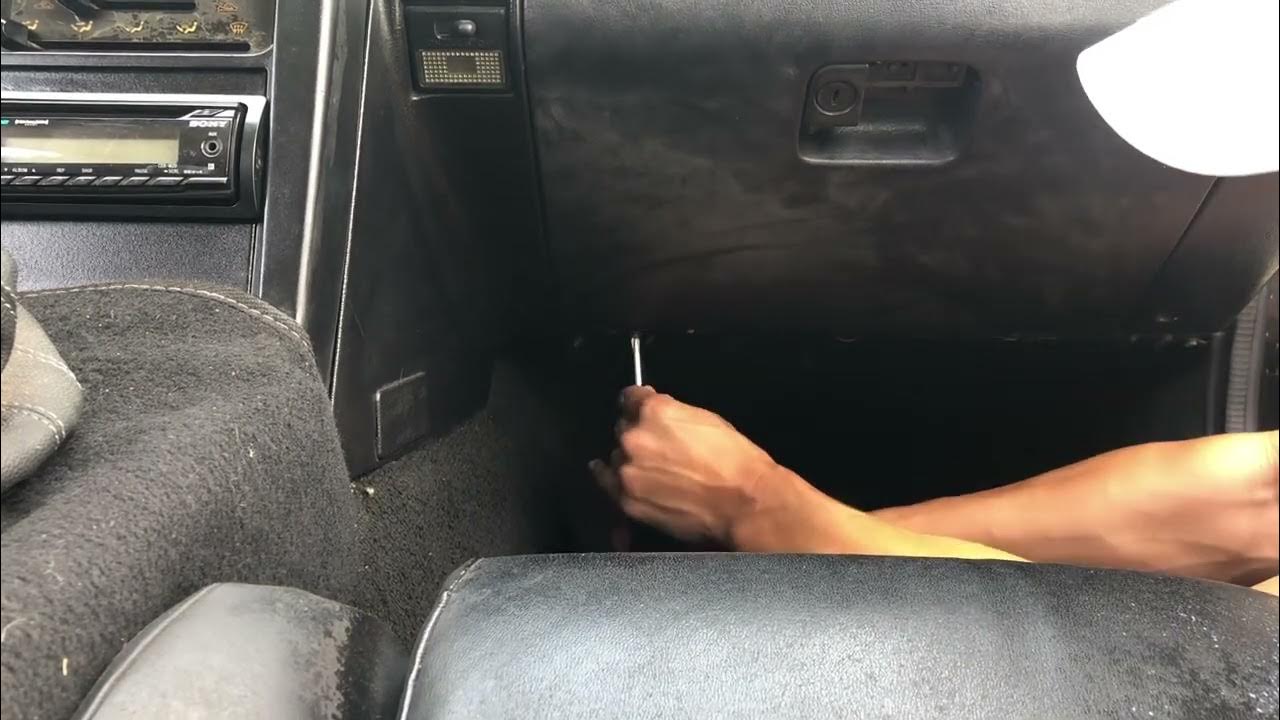 Removing 19901997 Mazda Miata MX5 glove box that has a broken handle
