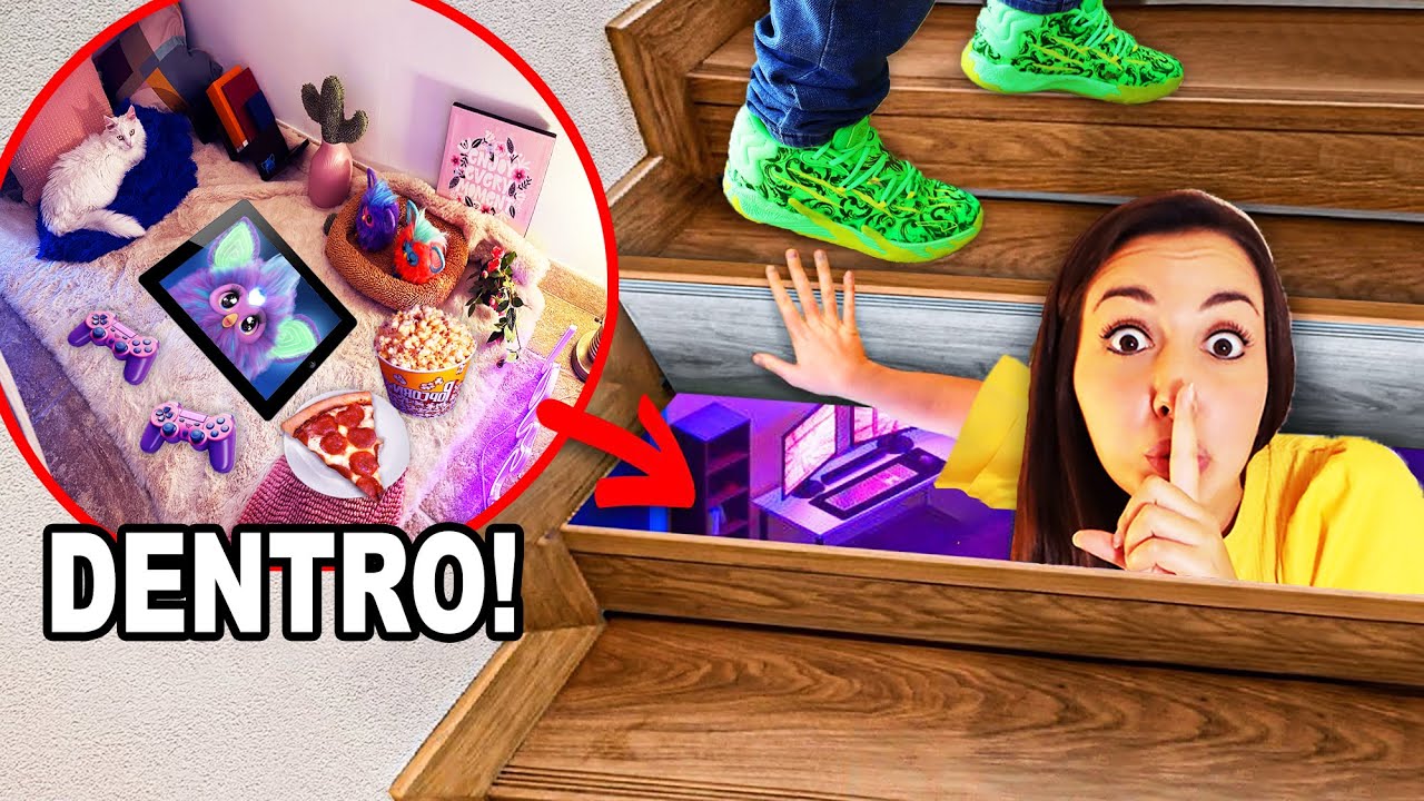 HO COSTRUITO UNA STANZA DEI GIOCHI SEGRETA DI NASCOSTO IN CASA NOSTRA ED ERICK NON LO SA!