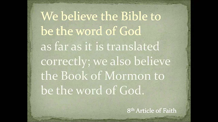 8th Article Of Faith - Primary Children's Songbook (w/Lyrics)