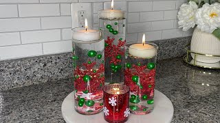 Floating Candle Christmas Centerpiece
