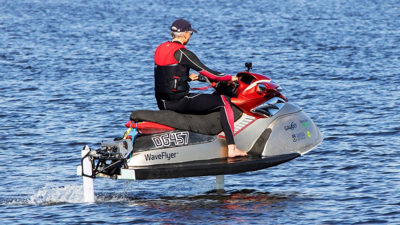 How about "World’s first Hydrofoil stand up Jet Ski - NEW Electric Invention"?