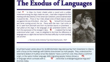 The exodus of languages