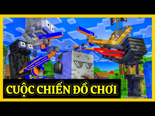 [ Lớp Học Quái Vật ] CUỘC CHIẾN NERF WAR ( SÚNG ĐỒ CHƠI ) | Minecraft Animation class=