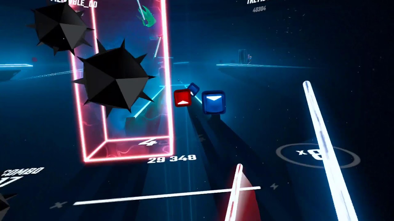 playing beat saber